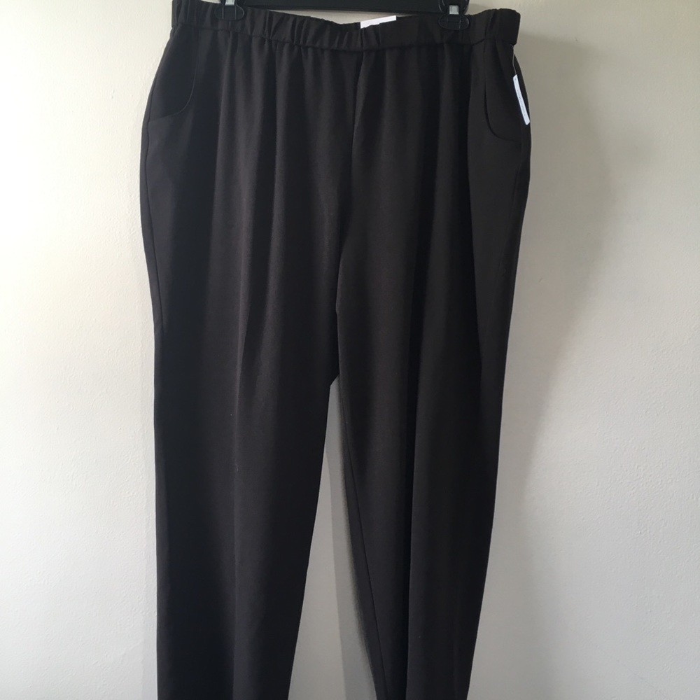 🆕Croft&Barrow brown pull up pants-24WS.